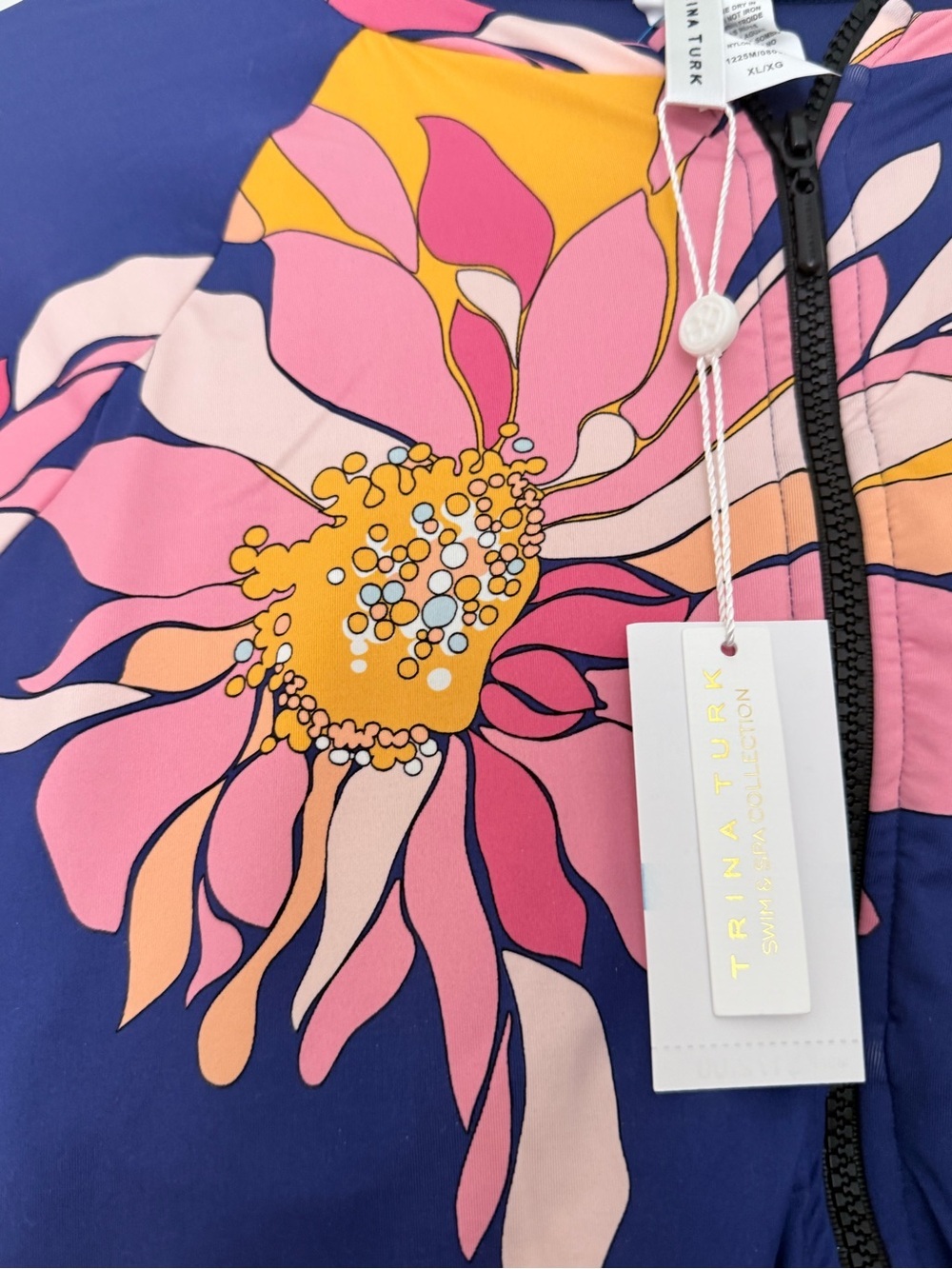 Trina Turk New Breeze Floral Long Sleeve Swimsuit/Paddle Suit - Picture 4 of 5